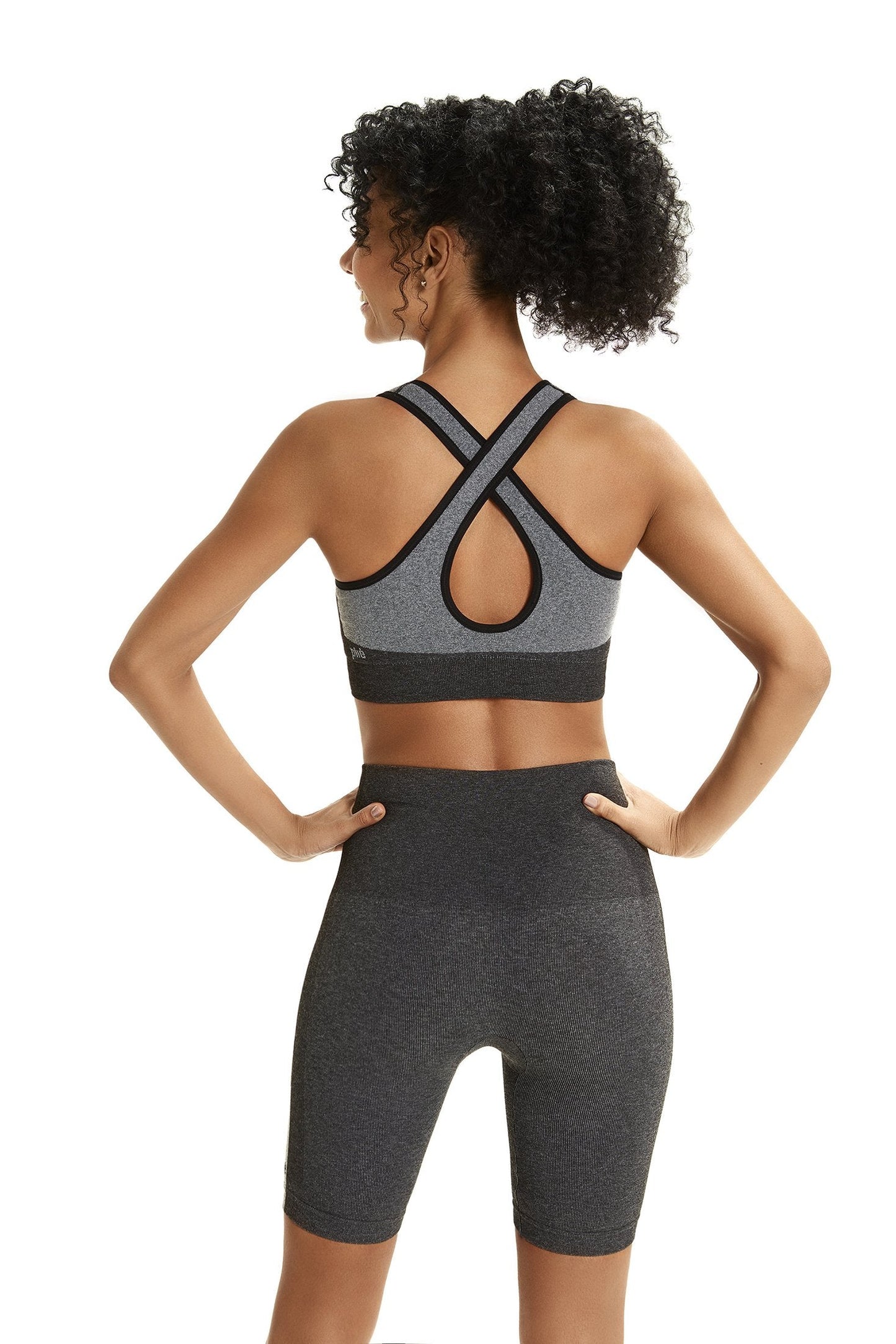 Fitness Crossed Top with Padded Bra [Final Sale]