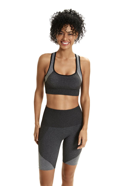 Fitness Crossed Top with Padded Bra [Final Sale]